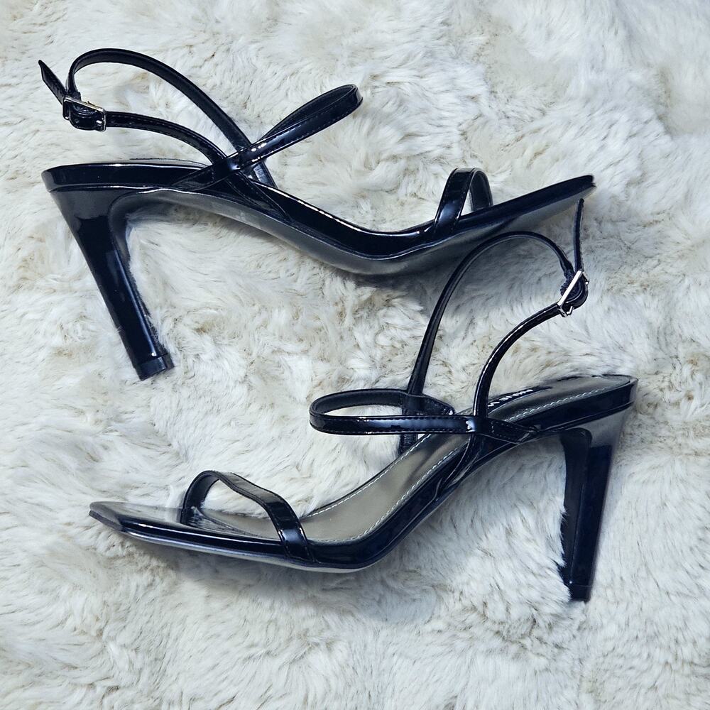 Women's Nine West Black Strap Heels Size 5